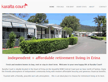 Tablet Screenshot of karaltacourt.com.au